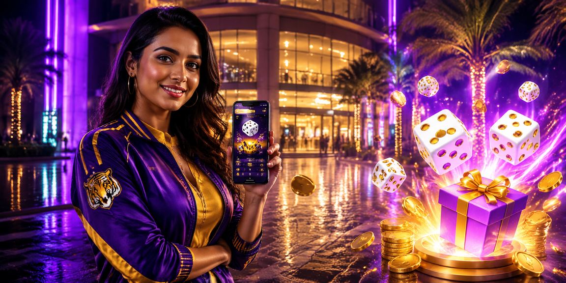 Mobile Teen Patti game interface in neon light colors
