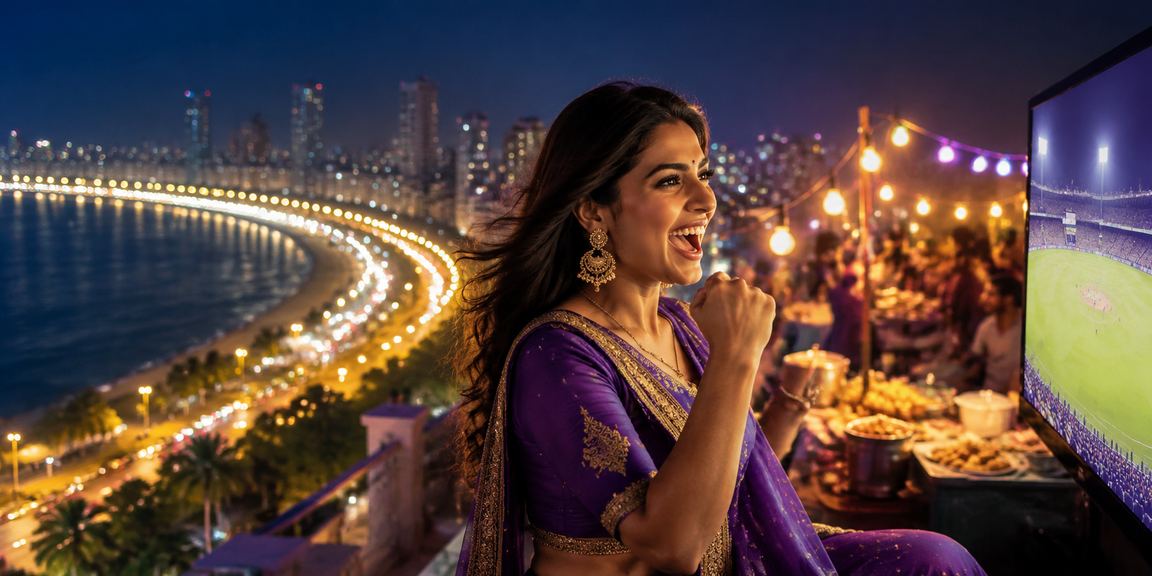 Mumbai Marine Drive bustling with cricket betting nightlife